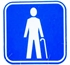 Bild på symbol för personer med rörelsenedsättning.